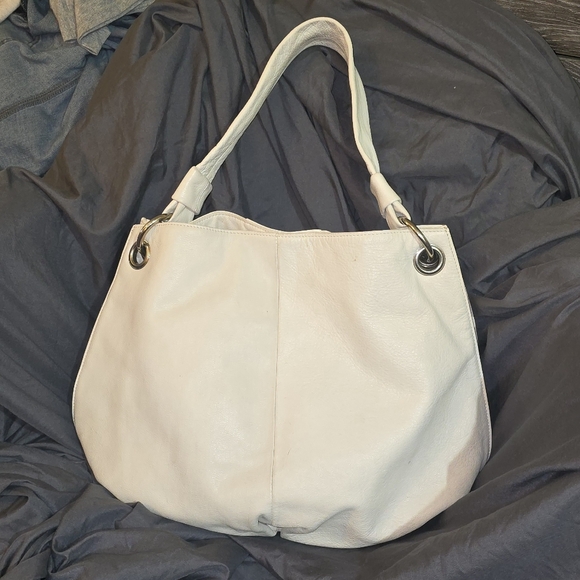 Calvin Klein White Leather Hobo Bag